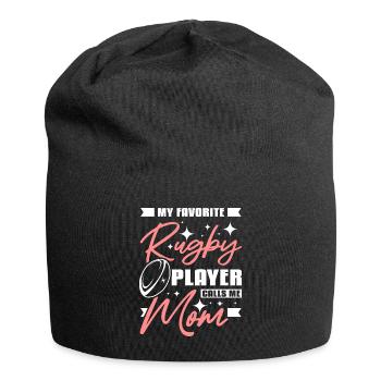My favorite rugby player calls me mom - Jersey-Beanie - Schwarz - Vorne