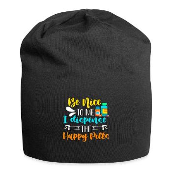 Pharmacy Technician Be Nice To Me Loves Medication - Jersey Beanie - black - Front