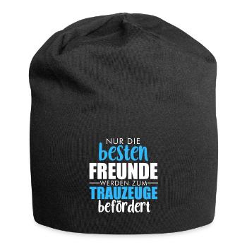 Trauzeuge Hochzeit Heirat JGA Party Bester Bro Bru - Jersey-Beanie - Schwarz - Vorne