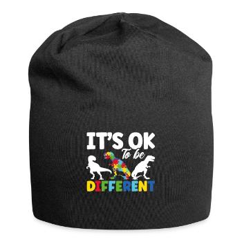 C’est OK d’être différent - Bonnet en jersey - noir - Devant