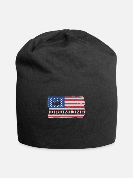 Drumline Trommeln Geschenk - Jersey-Beanie - Schwarz