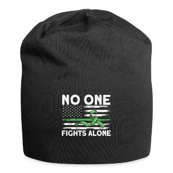 Personne ne se bat seul - Bonnet en jersey - noir - Devant