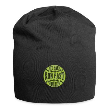 Softball Player Baseball Sport Pitcher Gift - Jersey Beanie - black - Front