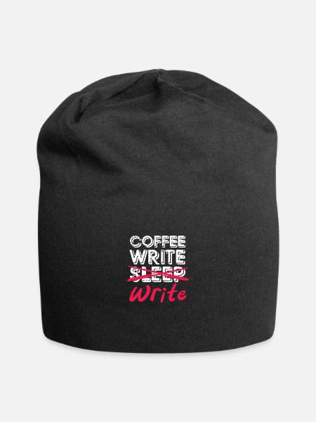 Autor - Jersey-Beanie - Schwarz