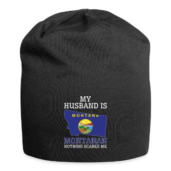 Nichts macht mir Angst Montanan Husband Montana - Jersey-Beanie - Schwarz - Vorne