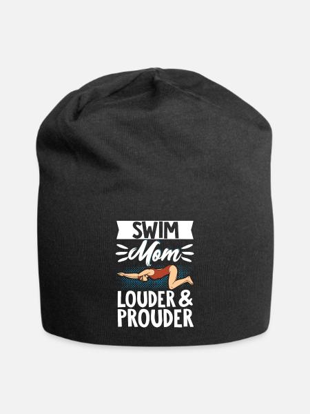 Swim Mom Louder & Prouder Mutter Schwimmen Mothers - Jersey-Beanie - Schwarz