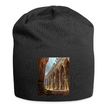Griechische Mythology Tempel Ruinen Griechenland - Jersey-Beanie - Schwarz - Vorne