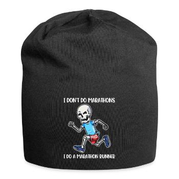 I Do A Marathon Runner Marathon Geschenk - Jersey-Beanie - Schwarz - Vorne