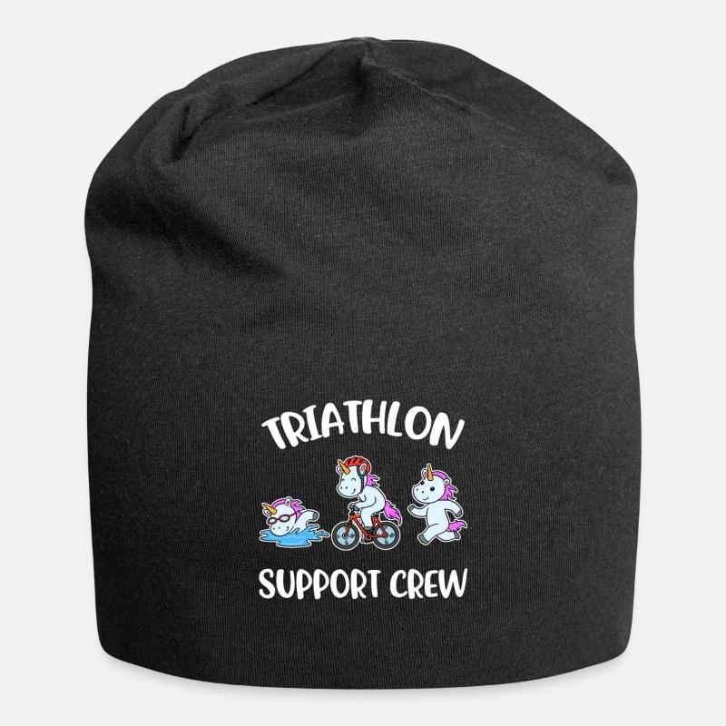 Triathlon Support Crew Triathlon Gift - Jersey Beanie - black