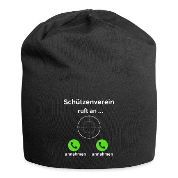 Schützenverein ruft an - annehmen oder annehmen? - Jersey-Beanie - Schwarz - Vorne