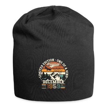 Né en décembre 1959 cadeau de 63e anniversaire - Bonnet en jersey - noir - Devant