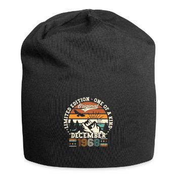 Original December 1968 54th Birthday Gift - Jersey Beanie - black - Front