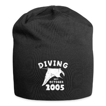 Diver Birthday - Diving since October 2005 - Jersey Beanie - black - Front