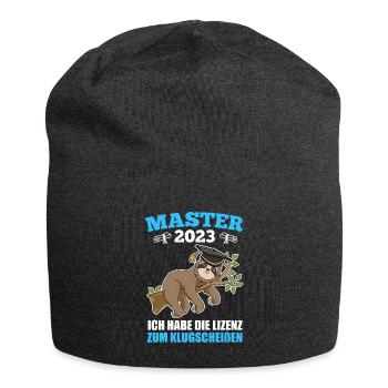 Master 2023 Lizenz zum Klugscheißen - Jersey-Beanie - Anthrazit - Vorne