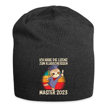Master 2023 Lizenz zum Klugscheißen - Jersey-Beanie - Anthrazit - Vorne