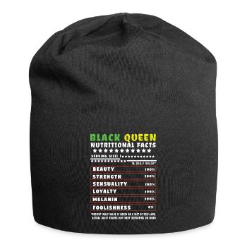 Fière Mélanine noire Mois de l’histoire des Noirs - Bonnet en jersey - noir - Devant