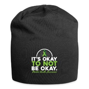 Its Okay To Not Be Okay - Jersey-Beanie - Schwarz - Vorne