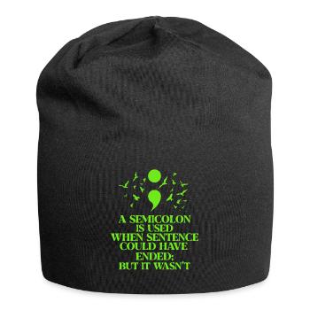 psychologie - Jersey-Beanie - Schwarz - Vorne