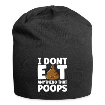 I Don't Eat Anything That Poops - Jersey Beanie - black - Front