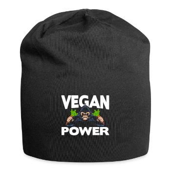 Puissance végétalienne - Bonnet en jersey - noir - Devant