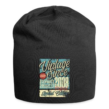 2008 Birthday vintage vintage retro legend - Jersey Beanie - black - Front