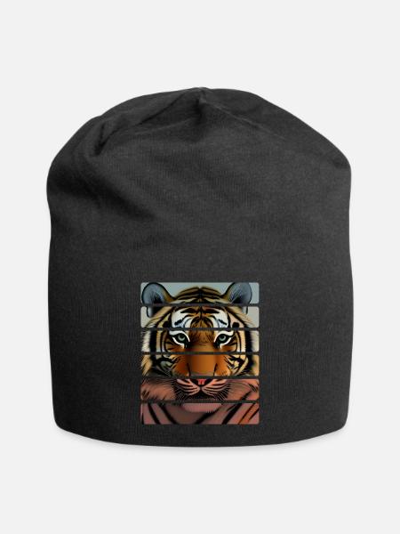 Tiger - Jersey-Beanie - Schwarz