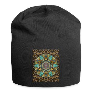 Mandala Design, 3D Mandala, Vintage Arabesque - Jersey Beanie - black - Front