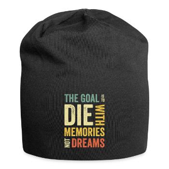 Goal Life Quotes Memories Message positif - Bonnet en jersey - noir - Devant