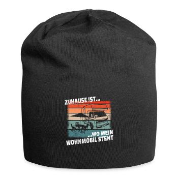 Camper Gift Idea Camping - Jersey Beanie - black - Front