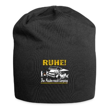 Camper Geschenkidee Camping - Jersey-Beanie - Schwarz - Vorne