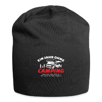 Camper Gift Idea Camping - Jersey Beanie - black - Front