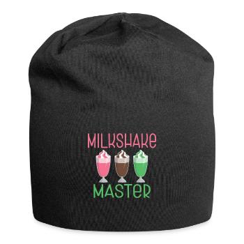 Ich liebe Milchshakes Milchshake Geschenk - Jersey-Beanie - Schwarz - Vorne