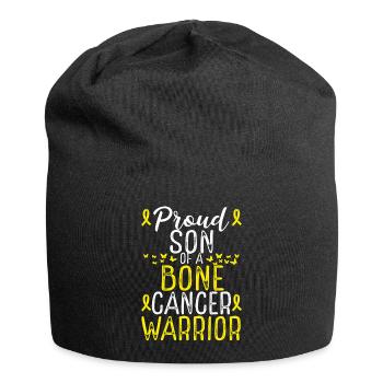 Mouvement de sensibilisation au cancer des os pour le ruban de son - Bonnet en jersey - noir - Devant