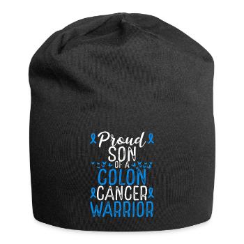 Mouvement de sensibilisation au cancer du côlon pour le ruban de son - Bonnet en jersey - noir - Devant