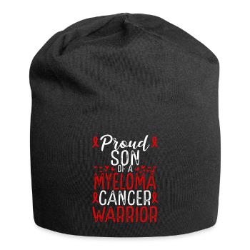 Mouvement de sensibilisation au cancer du myélome pour le ruban de son - Bonnet en jersey - noir - Devant