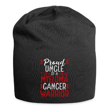 Myeloma Cancer Awareness Movement for Uncle Ribbon - Jersey Beanie - black - Front