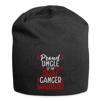 Oral Cancer Awareness Movement for Uncle Ribbon - Jersey-Beanie - Schwarz - Vorne