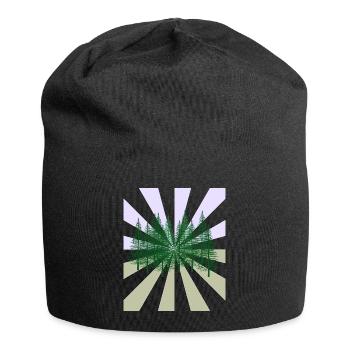 Strahlen Wald Tannen Wildnis Flora Ökologie - Jersey-Beanie - Schwarz - Vorne