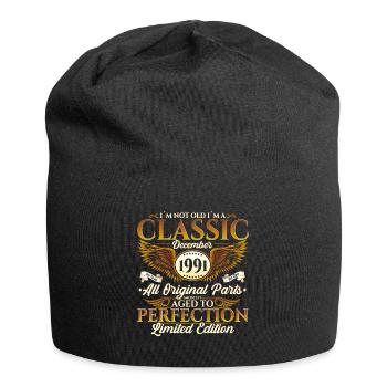 Décembre Né 1991 Cadeau de 31e anniversaire - Bonnet en jersey - noir - Devant