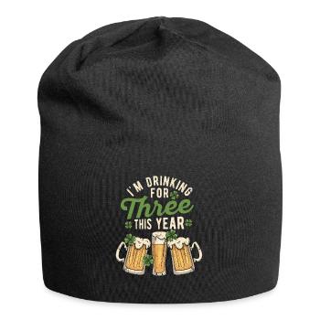 Ich trinke dieses Jahr für drei St. Patricks Day - Jersey-Beanie - Schwarz - Vorne