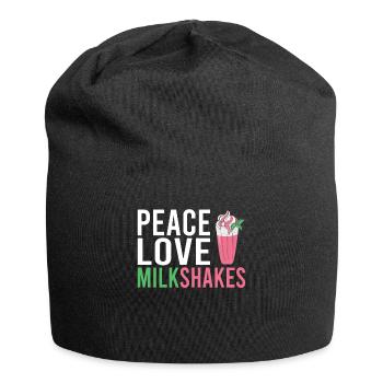 Ich liebe Milchshakes Milchshake Geschenk - Jersey-Beanie - Schwarz - Vorne