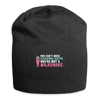 Ich liebe Milchshakes Milchshake Geschenk - Jersey-Beanie - Schwarz - Vorne