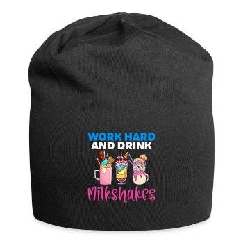 I love Milkshakes Milkshake Gift - Jersey Beanie - black - Front
