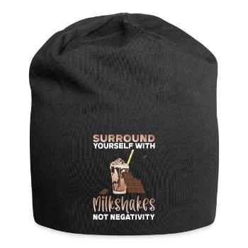 Ich liebe Milchshakes Milchshake Geschenk - Jersey-Beanie - Schwarz - Vorne