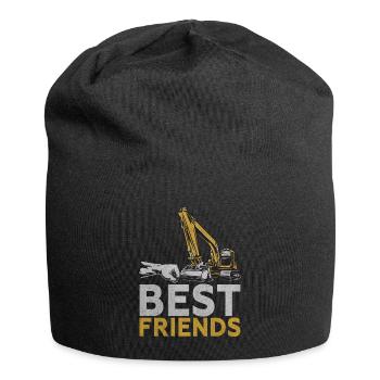 Lustige Bauarbeiter & Baustelle Baggerfahrer - Jersey-Beanie - Schwarz - Vorne
