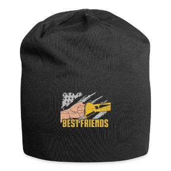 Lustige Bauarbeiter & Baustelle Baggerfahrer - Jersey-Beanie - Schwarz - Vorne