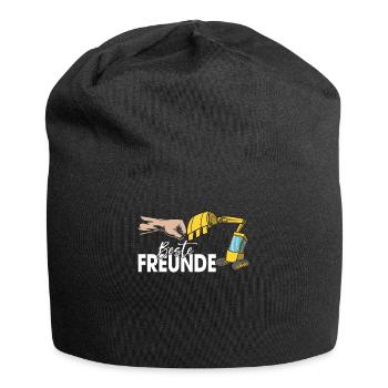 Lustige Bauarbeiter & Baustelle Baggerfahrer - Jersey-Beanie - Schwarz - Vorne