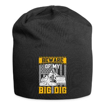 Lustige Bauarbeiter & Baustelle Baggerfahrer - Jersey-Beanie - Schwarz - Vorne