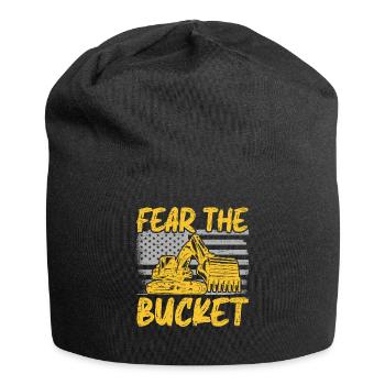 Funny construction workers & construction site excavator drivers - Jersey Beanie - black - Front