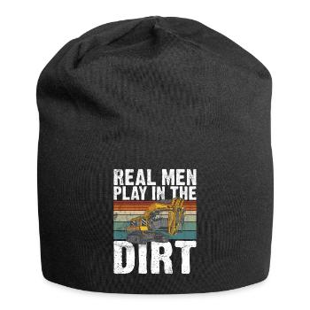 Funny construction workers & construction site excavator drivers - Jersey Beanie - black - Front